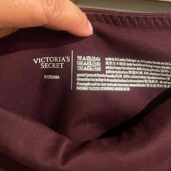PINK Victoria's Secret athletic leggings bundle burgandy & gray size 6 - Picture 5 of 9